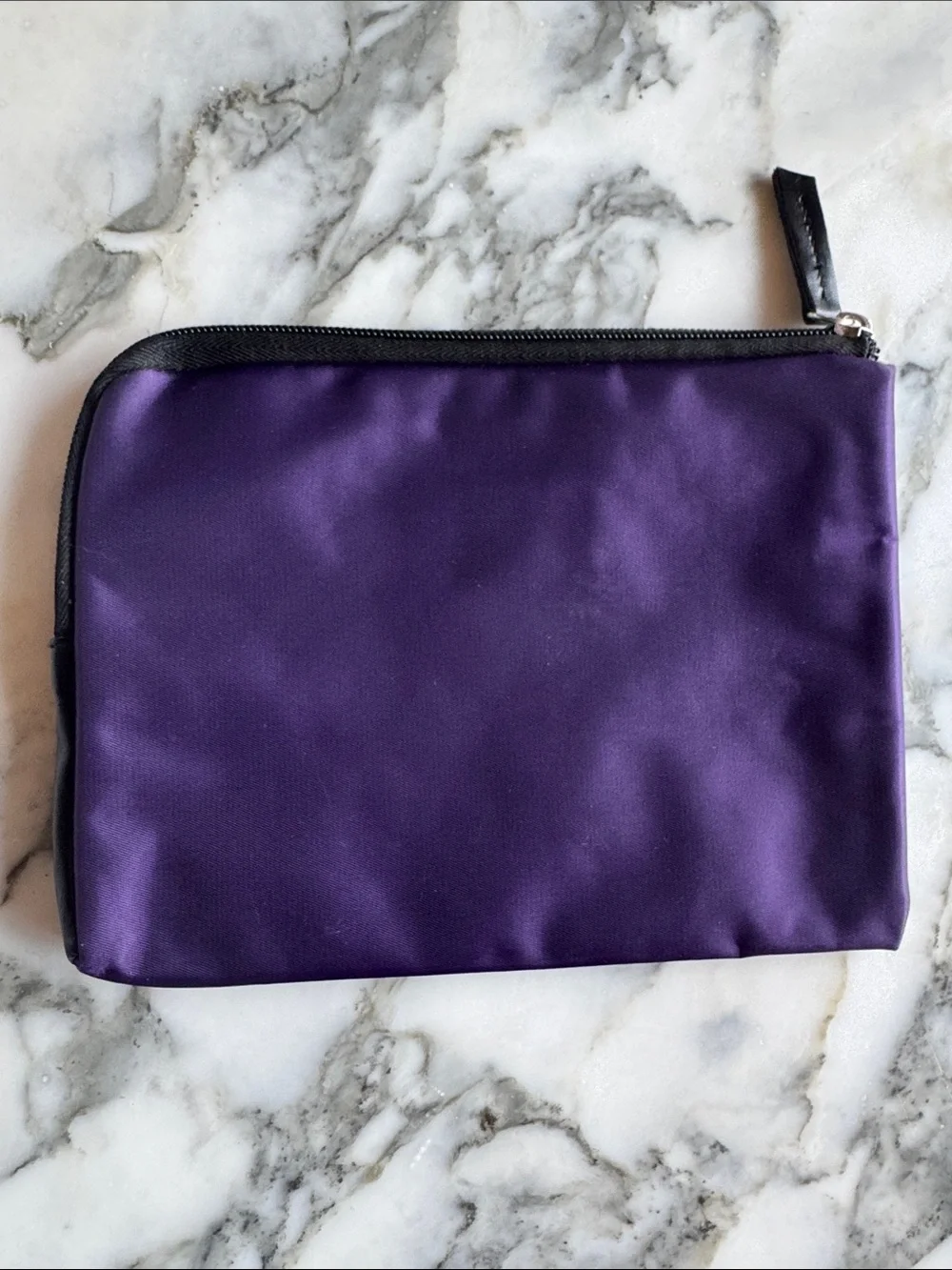TUMI for Delta Purple Nylon Amenity Kit Travel Cosmetic Toiletry Pouch